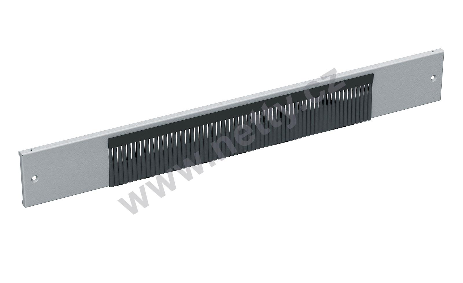 Panel podstavce s kartáčem, 1000 mm, výška 100 mm, RAL7035