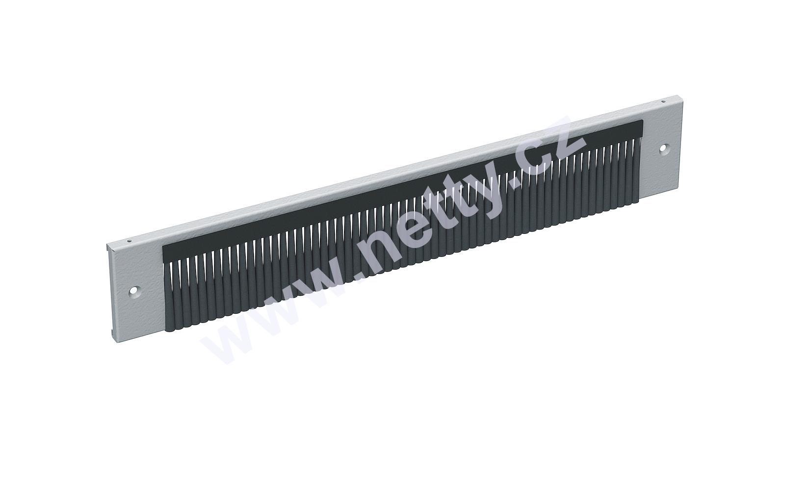 Panel podstavce s kartáčem, 800 mm, výška 100 mm, RAL7035