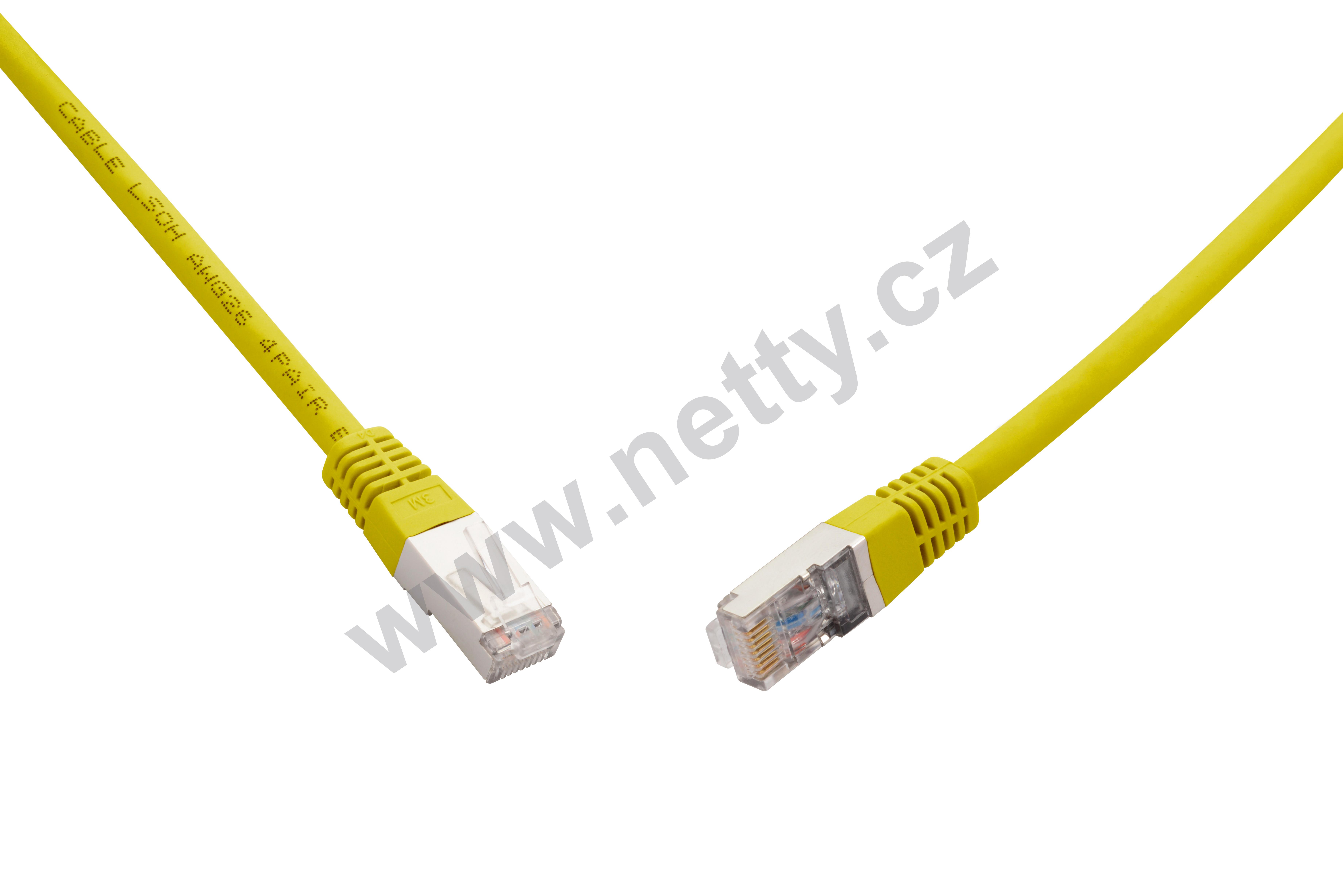 10G patch kabel CAT6A SFTP LSOH 3 m žlutý non-snag-proof