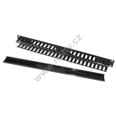 Vyvazovací panel průchozí s plastovým krytem, černý