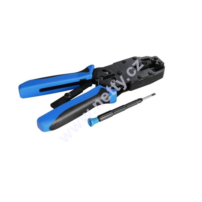 Krimpovací kleště - konektory 8p8c, 6p6c, 4p4c, 4p2c, DEC