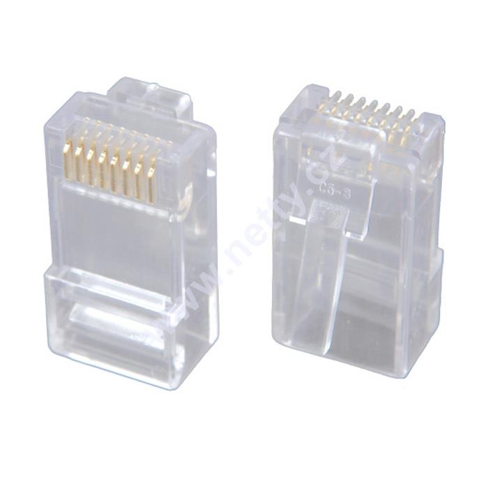 Konektor RJ45 CAT6 UTP 8p8c nestíněný skládaný na drát