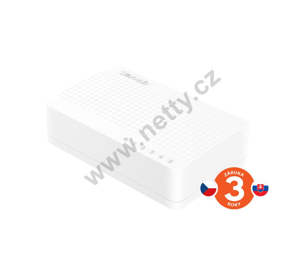 Tenda S105 5-Port Mini Eco Fast Ethernet Switch, 10/100 Mb/s, Desktop