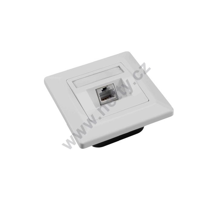 Zásuvka Solarix CAT6 STP 1 x RJ45 pod omítku bílá