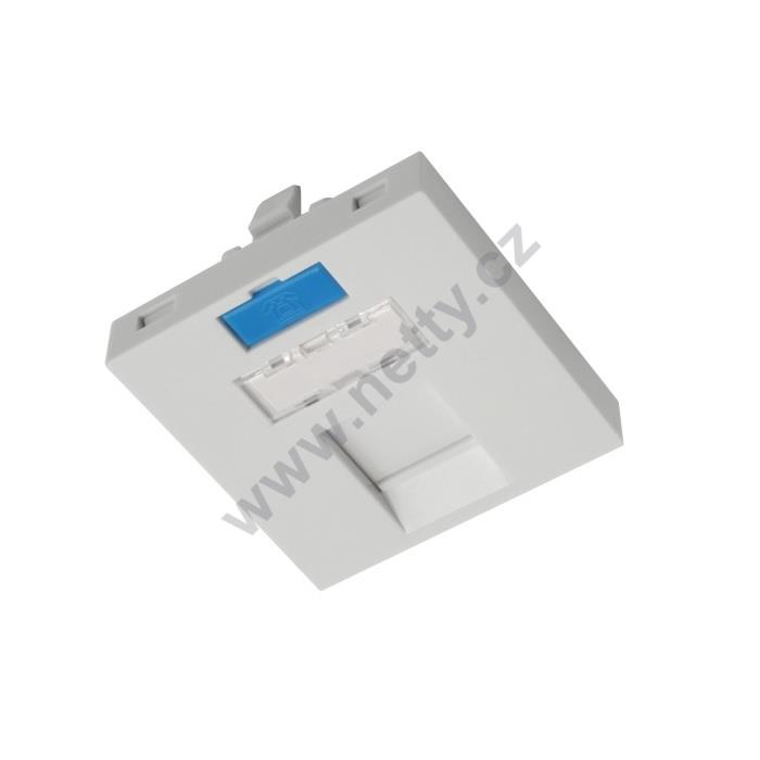 Modul French style Solarix 45 x 45mm pro 1 keystony přímý bílý