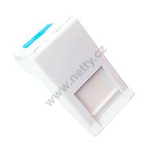 Modul French style Solarix 22,5 x 45mm pro 1 keystone úhlový bílý