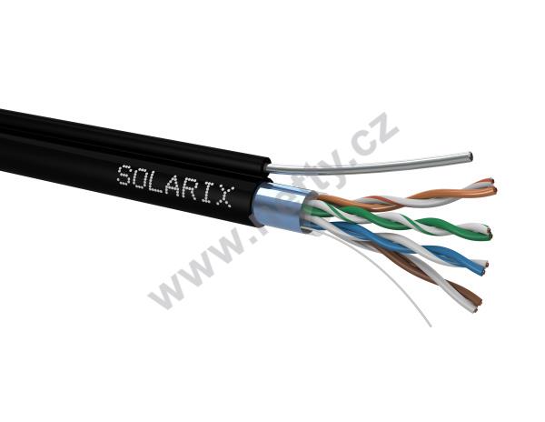 Venkovní instalační kabel Solarix CAT5E FTP PE Fca samonosný 305m/cívka