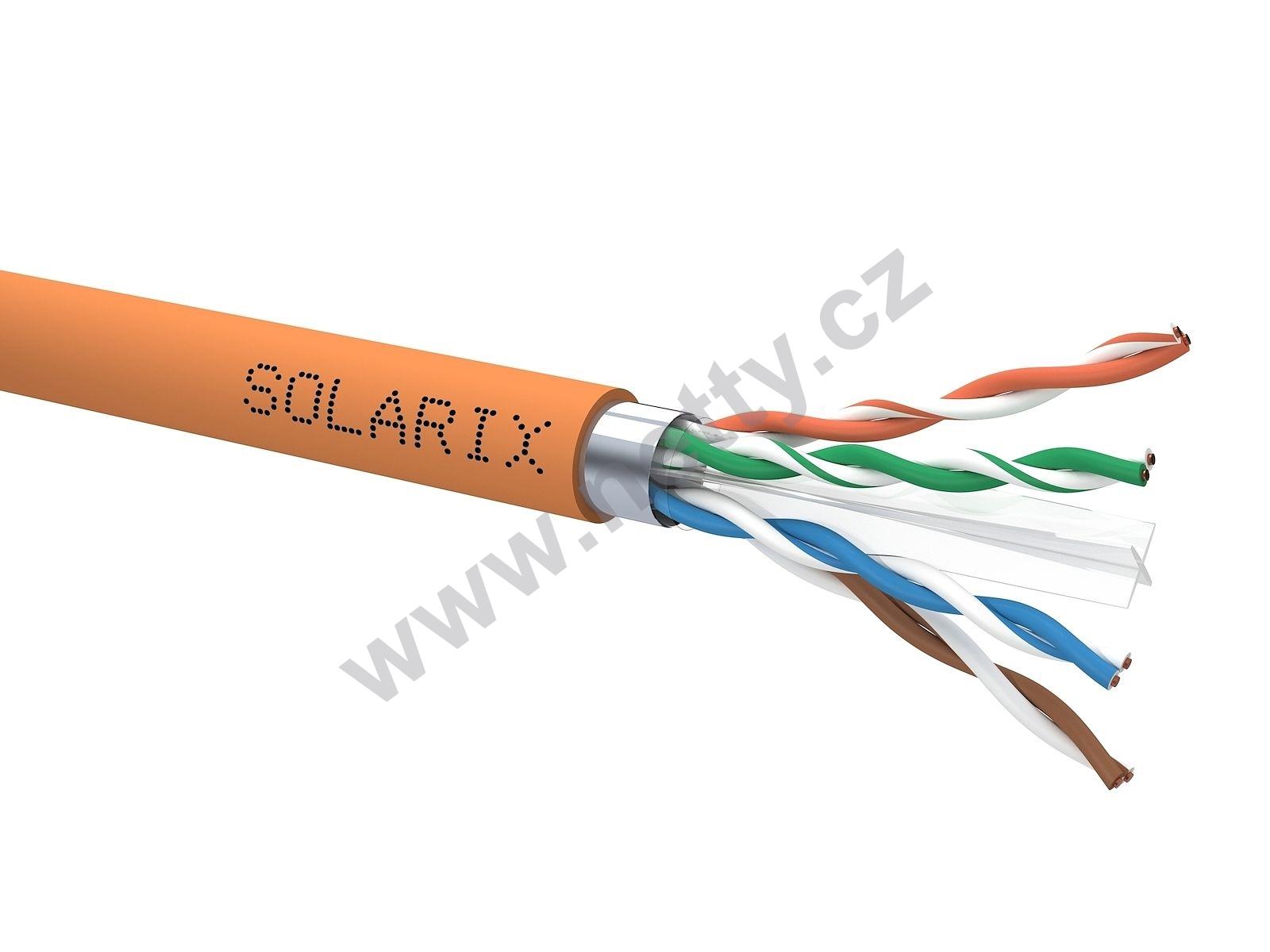 Instalační kabel Solarix CAT6A UTP LSOHFR B2ca s1 d1 a1 500m/cívka