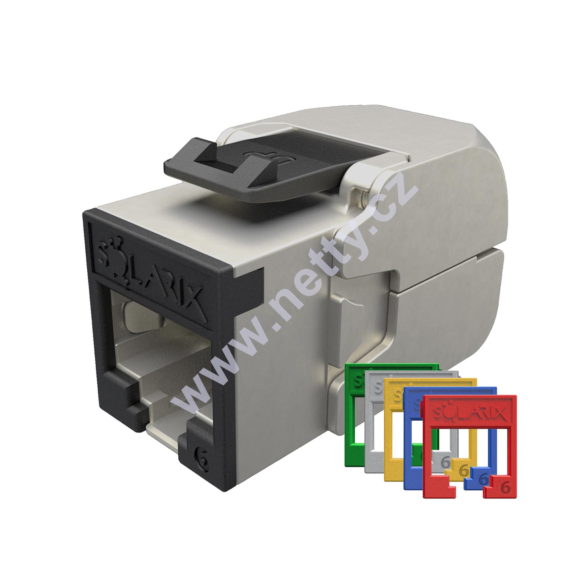 Keystone SOLARIX CAT6 STP RJ45 barevné moduly samořezný