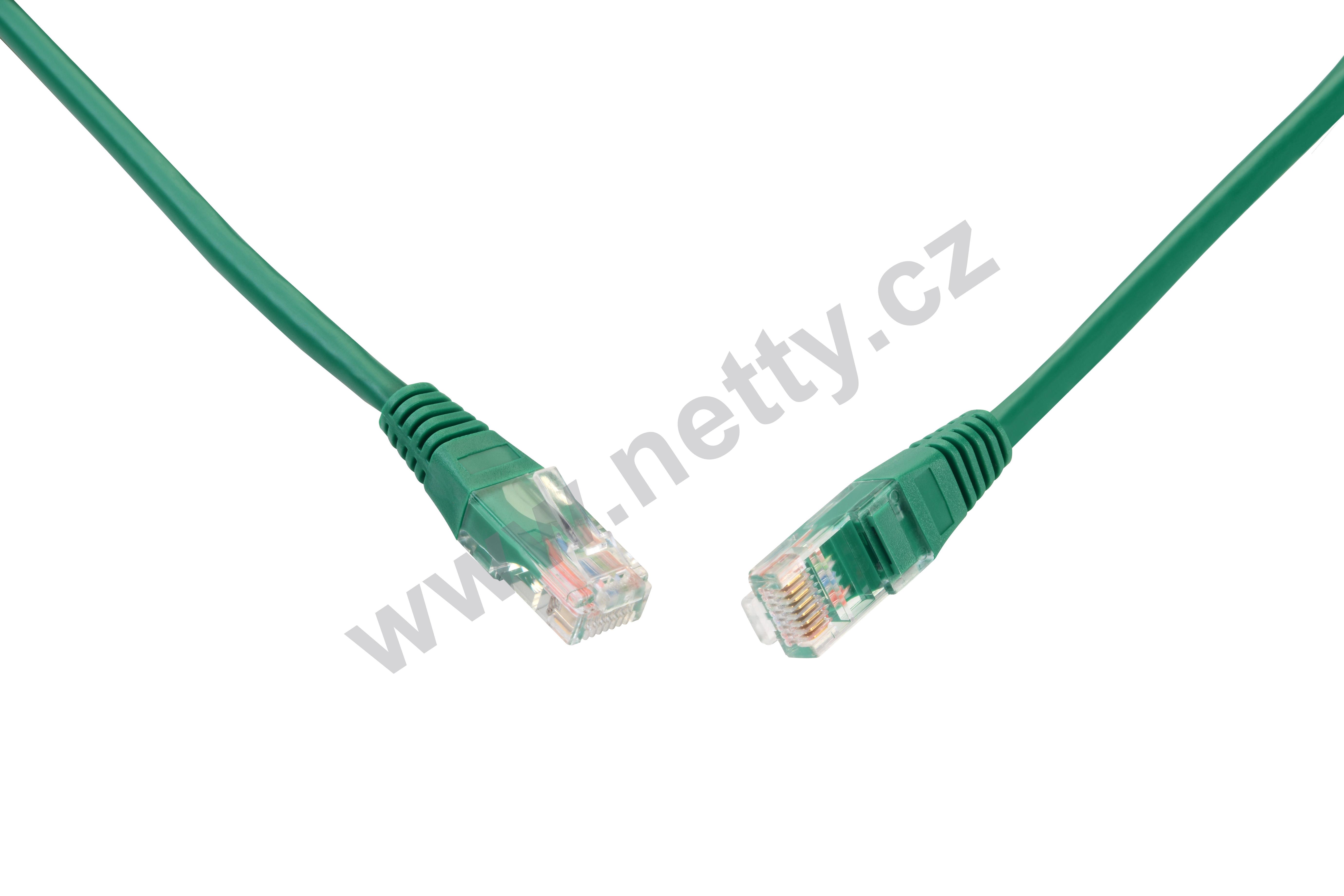 Patch kabel UTP, CAT5E, délka 7m, barva zelená