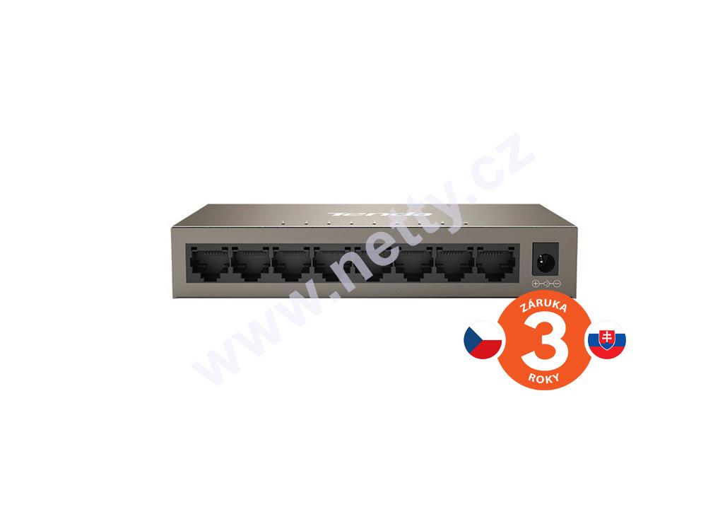 Tenda TEG1008M - 8-port 10/100/1000Mb/s Gigabit Ethernet Switch, Fanless, kov.