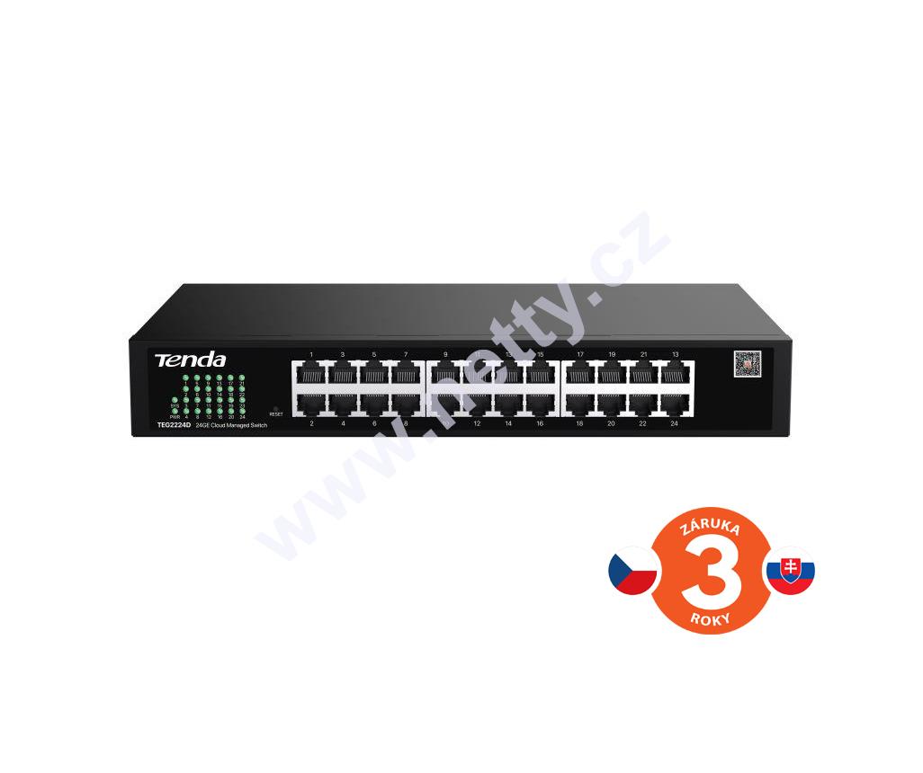 Tenda TEG2224D Cloud Managed Gigabit Switch, 24× RJ45 10/100/1000 Mb/s