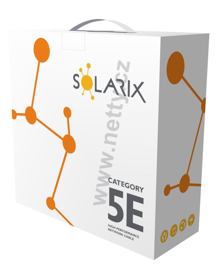 Instalační kabel Solarix CAT5E FTP PE Fca, 100 m/box