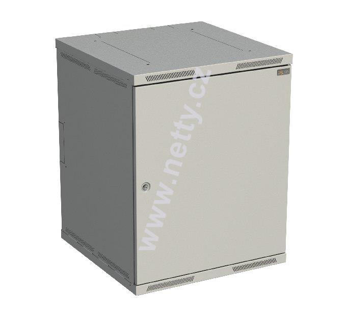 Rozvaděč nástěnný nýtovaný SENSA 15U 600mm, dveře plech, RAL 7035