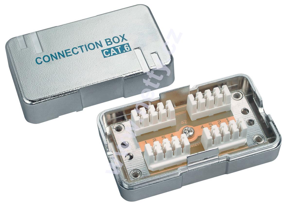 Spojovací box CAT6 STP 8p8c LSA+/Krone