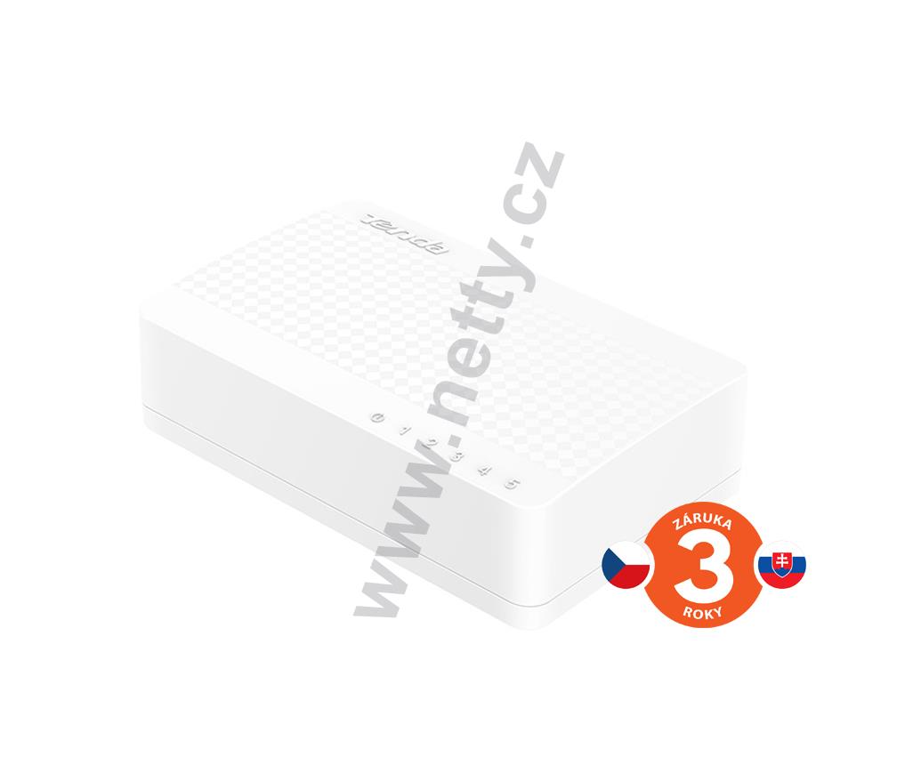 Tenda S105 5-Port Mini Eco Fast Ethernet Switch, 10/100 Mb/s, Desktop