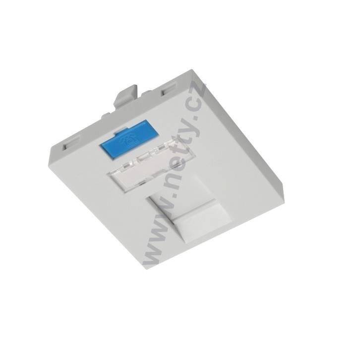 Modul French style Solarix 45 x 45mm pro 1 keystony přímý bílý