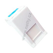 Modul French style Solarix 22,5 x 45mm pro 1 keystone úhlový bílý