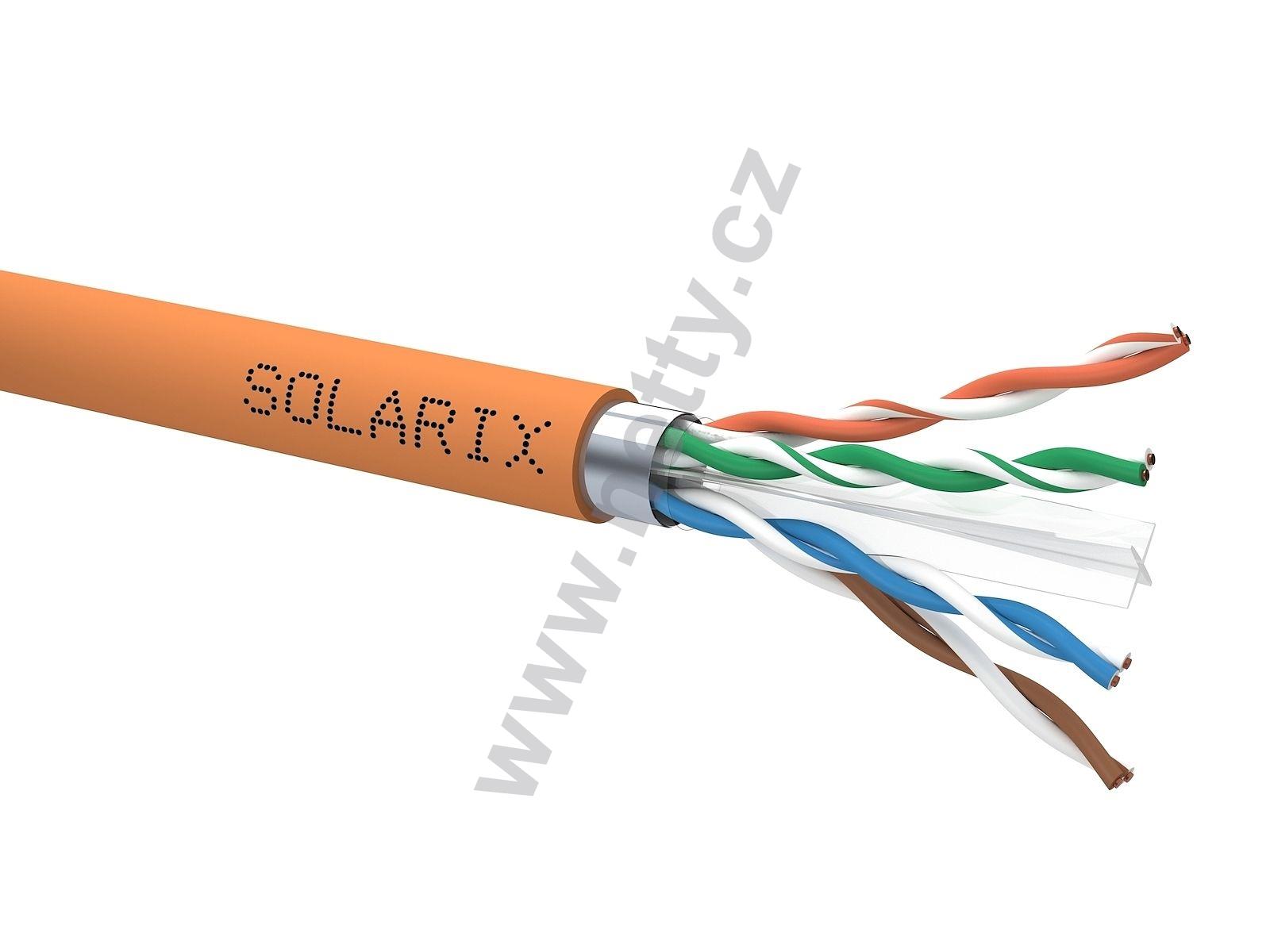Instalační kabel Solarix CAT6A UTP LSOHFR B2ca s1 d1 a1 500m/cívka